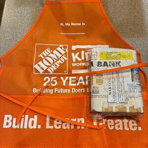 The Home Depot Kid's Workshop ATM Machine. With Kid's Workshop Apron.